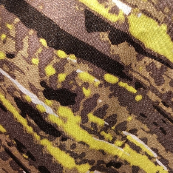 Camille 100% Silk Set In Waist Fully Lined Gore Multi Color Skirt Size 10 - Picture 7 of 10